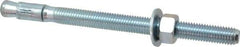 Powers Fasteners - 5/8" Diam, 5/8" Drill, 8-1/2" OAL, 2" Min Embedment Wedge Expansion Concrete Anchor - 1018 Steel, Zinc-Plated Finish, Hex Nut Head, Hex Drive, 6-1/2" Thread Length - Exact Tool & Supply