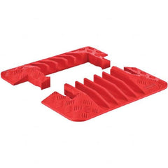 Checkers - On Floor Cable Covers Cover Material: Polyurethane Number of Channels: 5 - Exact Tool & Supply