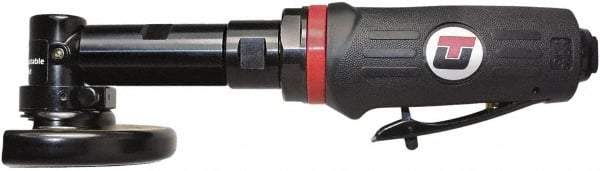 Universal Tool - 4" Wheel Diam, 17,000 RPM, Pneumatic Cutoff & Cutoff-Grinder Tool - Right Angle Handle, 1/4 NPT Inlet - Exact Tool & Supply