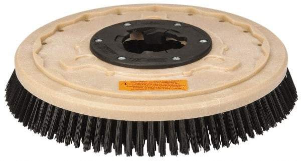 PRO-SOURCE - 17" Diam Scrubbing Brush - 15" Machine, 1-1/2" Trim Length, Black Pad, Polypropylene - Exact Tool & Supply
