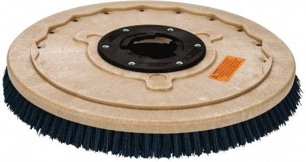 PRO-SOURCE - 20" Diam Scrubbing Brush - 20" Machine, 1-1/2" Trim Length, Blue Pad, Silicone Carbide & Nylon - Exact Tool & Supply