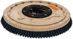 PRO-SOURCE - 17" Diam Scrubbing Brush - 15" Machine, 1-1/2" Trim Length, Blue Pad, Silicone Carbide & Nylon - Exact Tool & Supply