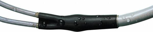 3M - 6" Long, 3:1, Polyolefin Heat Shrink Electrical Tubing - Black - Exact Tool & Supply