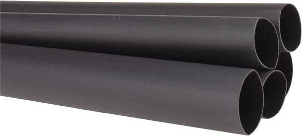 3M - 48" Long, 2:1, Polyolefin Heat Shrink Electrical Tubing - Black - Exact Tool & Supply