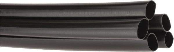 3M - 48" Long, 2.5:1, Polyolefin Heat Shrink Electrical Tubing - Black - Exact Tool & Supply