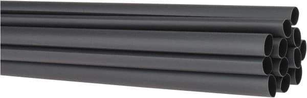 3M - 48" Long, 2:1, Polyolefin Heat Shrink Electrical Tubing - Black - Exact Tool & Supply