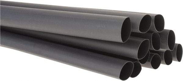 3M - 48" Long, 2:1, Polyolefin Heat Shrink Electrical Tubing - Black - Exact Tool & Supply