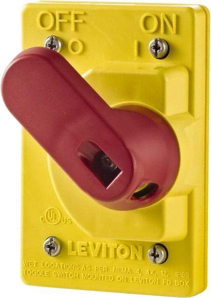 Leviton - Electrical Outlet Box Valox Switch Cover - Includes Manual Motor Starters - Exact Tool & Supply
