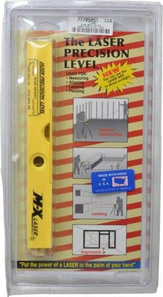 Laser Tools Co. - 1 Beam 1,000' Max Range Laser Precision Level - Red Beam, 1/8" at 100' Accuracy, 241.3mm Long x 1" Wide x 1-1/8" High, Battery Included - Exact Tool & Supply