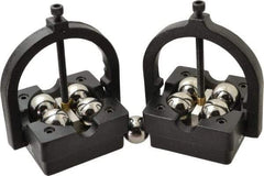 SPI - 3/16 to 15" Capacity, 90° Angle, Cast Iron Ball Bearing V-Block - 4-3/4" Long x 4-3/4" x 1-5/8" Wide, Sold as 2 Block Set - Exact Tool & Supply