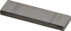 Mitutoyo - 0.1005" Rectangular Steel Gage Block - Accuracy Grade AS-1, Includes Certificate of Inspection - Exact Tool & Supply