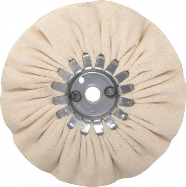 Made in USA - 6" Diam x 1/2" Thick Unmounted Buffing Wheel - 14 Ply, Bias Cut, 5/8" Arbor Hole - Exact Tool & Supply