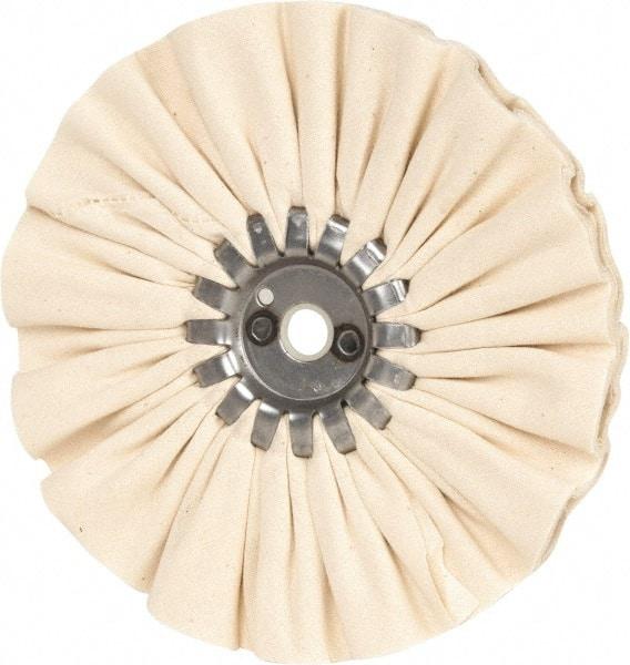 Made in USA - 7" Diam x 1/2" Thick Unmounted Buffing Wheel - 14 Ply, Bias Cut, 5/8" Arbor Hole - Exact Tool & Supply
