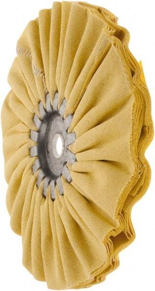 Made in USA - 7" Diam x 1/2" Thick Unmounted Buffing Wheel - 14 Ply, Bias Cut, 5/8" Arbor Hole - Exact Tool & Supply