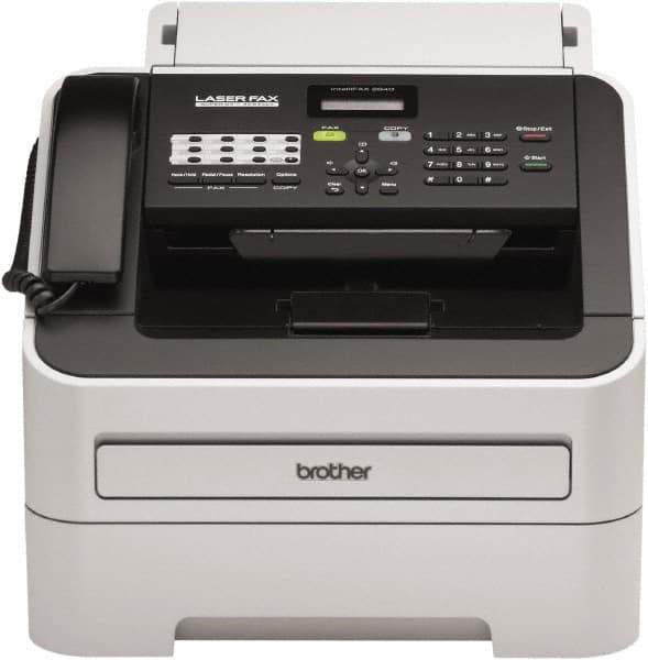 Brother - Silver Fax Machine - Use with Paper - Exact Tool & Supply