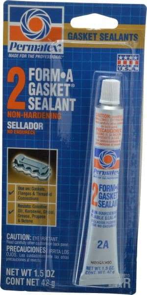 Permatex - 1-1/2 oz Gasket Sealant - -65 to 400°F, Black, Comes in Tube - Exact Tool & Supply