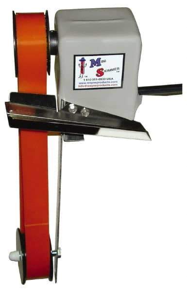 Mini-Skimmer - 12" Reach, 0.25 GPH Oil Removal Capacity, 115 Max Volt Rating, Belt Oil Skimmer - 40 to 125°F - Exact Tool & Supply