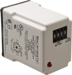 Macromatic - 11 Pin, 999 hr Delay, Multiple Range DPDT Time Delay Relay - 10 Contact Amp, 24 VAC/VDC, Pushbutton Thumbwheel - Exact Tool & Supply