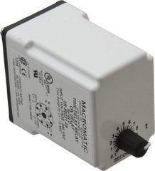 Macromatic - 8 Pin, Multiple Range DPDT Time Delay Relay - 10 Contact Amp, 240 VAC, Knob - Exact Tool & Supply