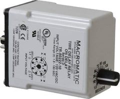 Macromatic - 8 Pin, Multiple Range DPDT Time Delay Relay - 10 Contact Amp, 120 VAC/VDC, Knob - Exact Tool & Supply