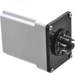 Macromatic - 8 Pin, Multiple Range DPDT Time Delay Relay - 10 Contact Amp, 120 VAC/VDC, Knob - Exact Tool & Supply