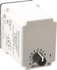 Macromatic - 11 Pin, Multiple Range DPDT Time Delay Relay - 10 Contact Amp, 120 VAC/VDC, Knob - Exact Tool & Supply