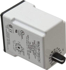 Macromatic - 11 Pin, Multiple Range DPDT Time Delay Relay - 10 Contact Amp, 120 VAC/VDC, Knob - Exact Tool & Supply