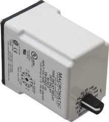 Macromatic - 11 Pin, Multiple Range DPDT Time Delay Relay - 10 Contact Amp, 120 VAC/VDC, Knob - Exact Tool & Supply