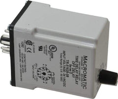 Macromatic - 11 Pin, Multiple Range DPDT Time Delay Relay - 10 Contact Amp, 24 VAC/VDC, Knob - Exact Tool & Supply