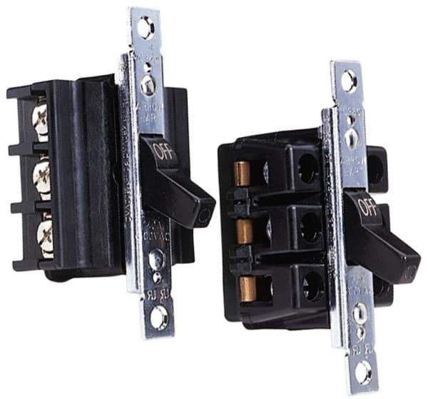 Cooper Wiring Devices - 2 Poles, 40 Amp, DPST, NEMA, Open Toggle Manual Motor Starter - 56.64mm Wide x 42.16mm Deep x 95.25mm High, 15 hp, CSA C22.2 No. 14, NEMA 1 & UL 508 - Exact Tool & Supply