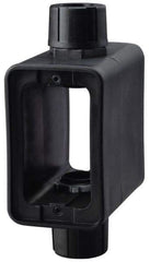 Cooper Wiring Devices - 1 Gang, Thermoplastic Rectangle Portable Outlet Box - 6-1/2" Overall Height x 4-1/4" Overall Width x 2-5/8" Overall Depth, Weather Resistant - Exact Tool & Supply