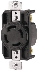 Cooper Wiring Devices - 120/208 VAC, 30 Amp, NonNEMA, Receptacle - 4 Poles, 4 Wire, Female End, Black - Exact Tool & Supply