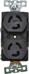 Cooper Wiring Devices - 125 VAC, 15 Amp, L5-15R NEMA, Receptacle - 2 Poles, 3 Wire, Female End, Black - Exact Tool & Supply