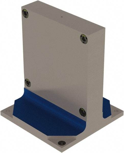 Jergens - 19.685" Square Fixture Column - Flat Plate Surface, Steel, 20" Base Width x 20" Base Length - Exact Tool & Supply