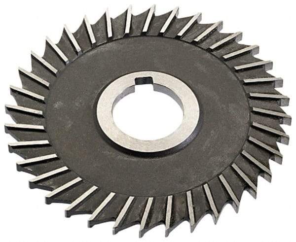 Keo - 4" Blade Diam x 1/4" Blade Thickness, 1" Hole, 36 Teeth, High Speed Steel Side Chip Saw - Straight Tooth, Arbor Connection, Right Hand Cut, Uncoated, with Keyway - Exact Tool & Supply