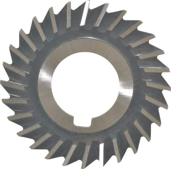 Value Collection - 2-1/2" Blade Diam x 1/16" Blade Thickness, 1" Hole, 28 Teeth, High Speed Steel Side Chip Saw - Straight Tooth, Arbor Connection, Right Hand Cut, Uncoated, with Keyway - Exact Tool & Supply