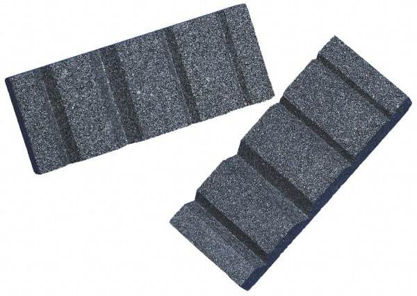 Grier Abrasives - Rectangular, Silicon Carbide, Grooved Dressing Finishing Stick - 3-1/2" Long x 1-3/8" Wide x 9/16" Thick, 3/32" Diam x 1-1/2" Long Shank, Very Coarse Grade - Exact Tool & Supply