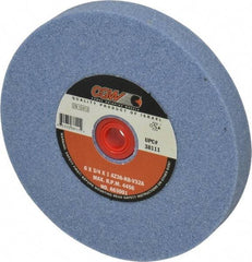 Camel Grinding Wheels - 36 Grit Aluminum Oxide Bench & Pedestal Grinding Wheel - 6" Diam x 1" Hole x 3/4" Thick, 4456 Max RPM, K Hardness, Very Coarse Grade , Vitrified Bond - Exact Tool & Supply