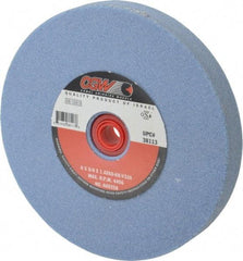 Camel Grinding Wheels - 60 Grit Aluminum Oxide Bench & Pedestal Grinding Wheel - 6" Diam x 1" Hole x 3/4" Thick, 4456 Max RPM, K Hardness, Medium Grade , Vitrified Bond - Exact Tool & Supply
