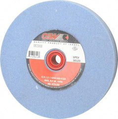 Camel Grinding Wheels - 60 Grit Aluminum Oxide Bench & Pedestal Grinding Wheel - 6" Diam x 1" Hole x 1" Thick, 4456 Max RPM, K Hardness, Medium Grade , Vitrified Bond - Exact Tool & Supply