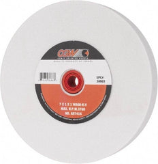 Camel Grinding Wheels - 60 Grit Aluminum Oxide Bench & Pedestal Grinding Wheel - 7" Diam x 1" Hole x 1" Thick, 3760 Max RPM, K Hardness, Medium Grade , Vitrified Bond - Exact Tool & Supply