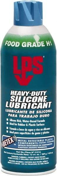LPS - 16 oz Aerosol Silicone Spray Lubricant - Food Grade - Exact Tool & Supply