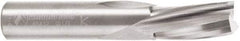 Amana Tool - 1/2" Cutting Diam x 1" Length of Cut, 3 Flute, Downcut Spiral Router Bit - Uncoated, Right Hand Cut, Solid Carbide, 3" OAL x 1/2" Shank Diam, 20° Helix Angle - Exact Tool & Supply