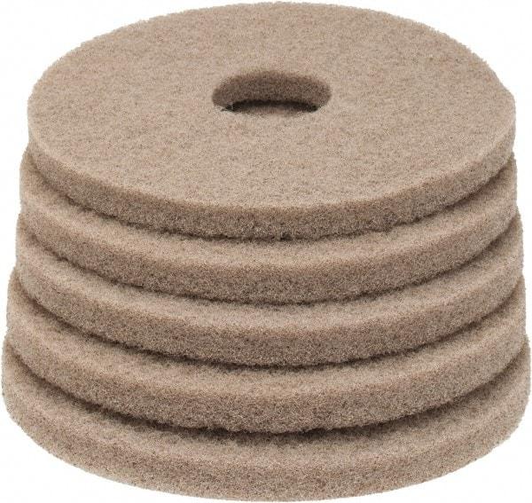 PRO-SOURCE - Polishing Pad - 13" Machine, Tan Pad, Polyester - Exact Tool & Supply