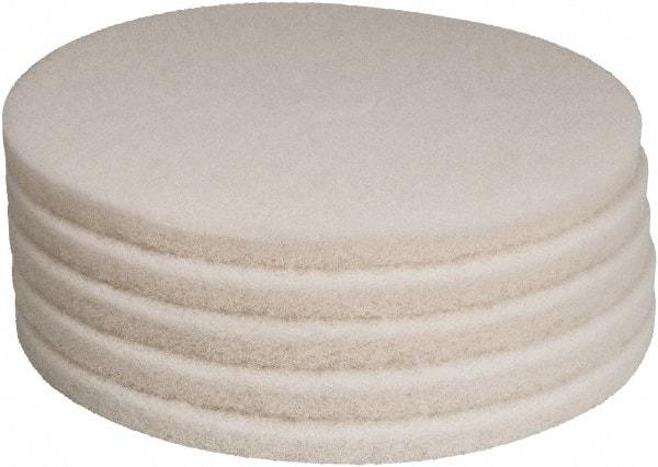 PRO-SOURCE - Polishing Pad - 19" Machine, White Pad, Polyester - Exact Tool & Supply