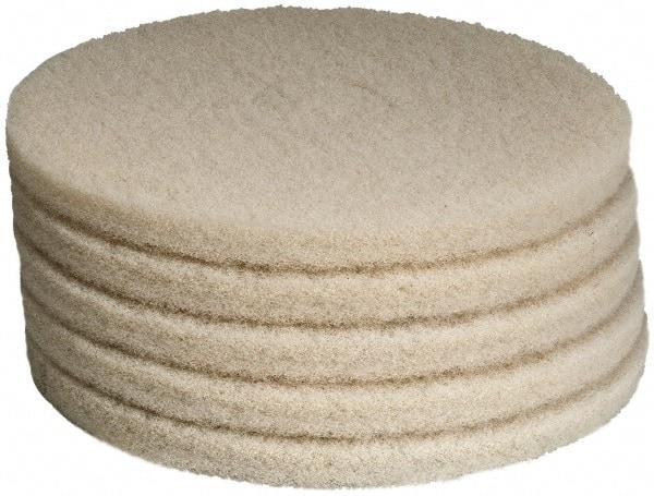 PRO-SOURCE - Polishing Pad - 15" Machine, White Pad, Polyester - Exact Tool & Supply