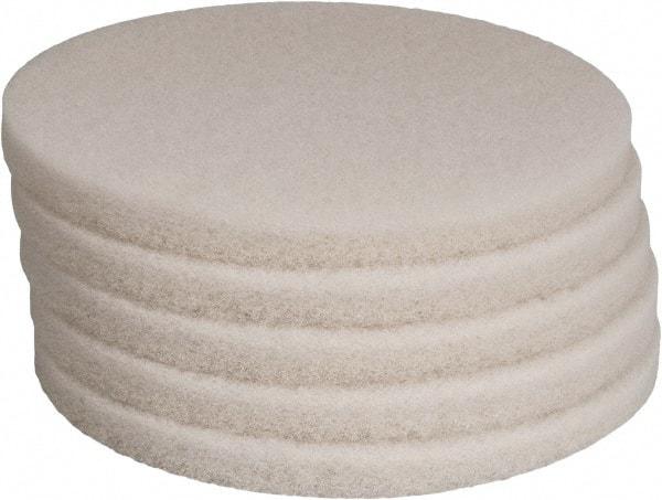 PRO-SOURCE - Polishing Pad - 14" Machine, White Pad, Polyester - Exact Tool & Supply
