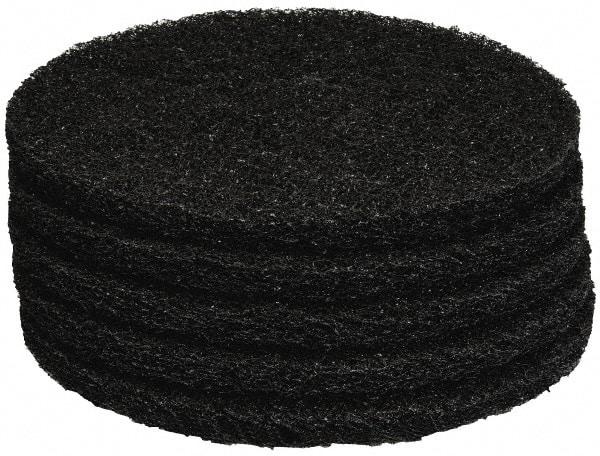 PRO-SOURCE - Stripping Pad - 14" Machine, Black Pad, Polyester - Exact Tool & Supply