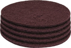 PRO-SOURCE - Stripping Pad - 17" Machine, Maroon Pad, Polyester - Exact Tool & Supply