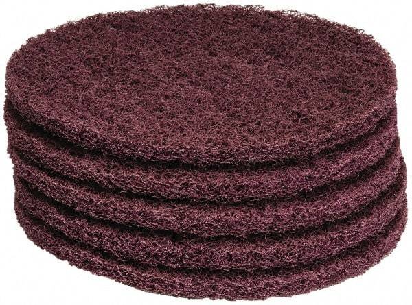 PRO-SOURCE - Stripping Pad - 13" Machine, Maroon Pad, Polyester - Exact Tool & Supply
